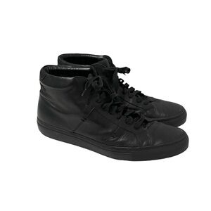 GREATS Mens Black Leather High Top Lace Up Sneakers Size US 11